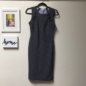 White and black dress
